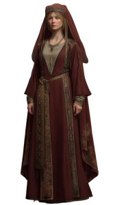 Medieval Queen Attire Vinyl Car Decal Sticker – Waterproof & UV-Resistant 8"