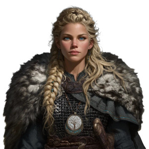 Viking Woman V2 Vinyl Car Decal Sticker – Waterproof & UV-Resistant 8"