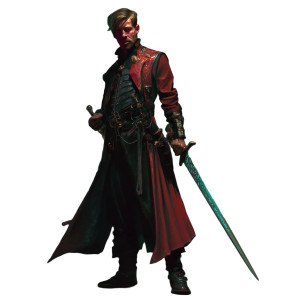 Warlock With Sword Vinyl Car Decal Sticker – Waterproof & UV-Resistant 8"