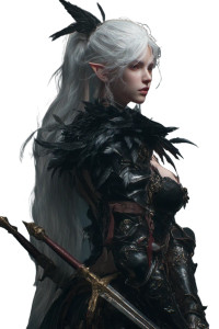 White-Haired Knight V3 Vinyl Car Decal Sticker – Waterproof & UV-Resistant 8"