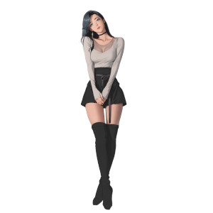 Anime Style Portrait Vinyl Car Decal Sticker – Waterproof & UV-Resistant 8"