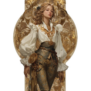 Fantasy Renaissance Lady Vinyl Car Decal Sticker – Waterproof & UV-Resistant 8"