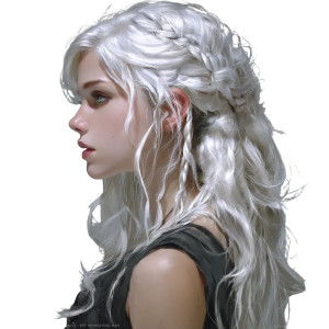 Fantasy White-Haired Woman V2 Vinyl Car Decal Sticker – Waterproof & UV-Resistant 8" Fantasy White-Haired Woman V2 Vinyl Car Decal Sticker – Waterproof & UV-Resistant 8"