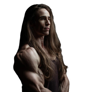 Muscular Trans Man Vinyl Car Decal Sticker – Waterproof & UV-Resistant 8"