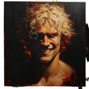 Mystical Scarred Portrait Vinyl Car Decal Sticker – Waterproof & UV-Resistant 8"