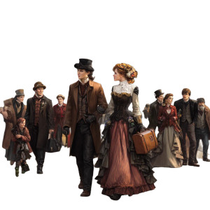 Victorian Street Scene Vinyl Car Decal Sticker – Waterproof & UV-Resistant 8"