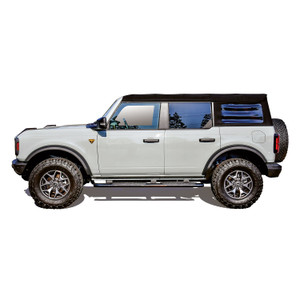 Ford Bronco 2021-2023 | Westin PRO TRAXX Nerf Bar: With Step Pads, 4 Inch Oval, Black Textured, Steel, Rocker Panel Mount Ford Bronco 2021-2023 | Westin PRO TRAXX Nerf Bar: With Step Pads, 4 Inch Oval, Black Textured, Steel, Rocker Panel Mount
