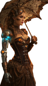 Steampunk Cyborg Lady Vinyl Car Decal Sticker – Waterproof & UV-Resistant 8" Steampunk Cyborg Lady Vinyl Car Decal Sticker – Waterproof & UV-Resistant 8"