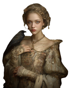 Fairytale Princess Portrait Vinyl Car Decal Sticker – Waterproof & UV-Resistant 8"