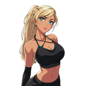 Anime Gym Girl V9 Vinyl Car Decal Sticker – Waterproof & UV-Resistant 8"