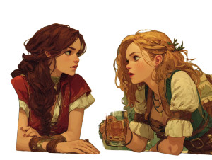 Tavern Friends Conversation Vinyl Car Decal Sticker – Waterproof & UV-Resistant 8" Tavern Friends Conversation Vinyl Car Decal Sticker – Waterproof & UV-Resistant 8"