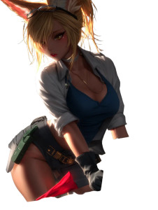 Fennec Fox Girl Vinyl Car Decal Sticker – Waterproof & UV-Resistant 8"