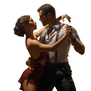 Dancing Couple Close-Up Vinyl Car Decal Sticker – Waterproof & UV-Resistant 8"