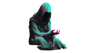 Haunted Hooded Figure Vinyl Car Decal Sticker – Waterproof & UV-Resistant 8"