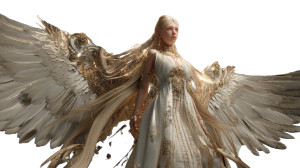 Celestial Seraphim V2 Vinyl Car Decal Sticker – Waterproof & UV-Resistant 8"