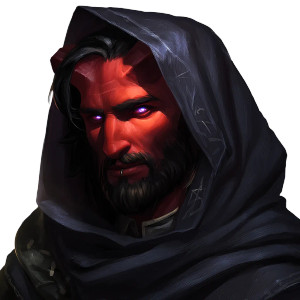 Red Tiefling Cultist V2 Vinyl Car Decal Sticker – Waterproof & UV-Resistant 8"