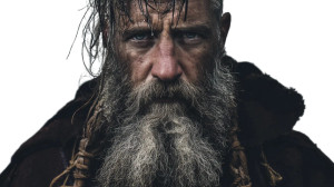 Bearded Viking Portrait Vinyl Car Decal Sticker – Waterproof & UV-Resistant 8"