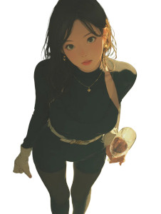 Gorgeous Anime Lady V2 Vinyl Car Decal Sticker – Waterproof & UV-Resistant 8"