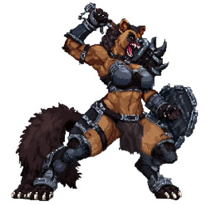 Pixel Hyena Warrior Vinyl Car Decal Sticker – Waterproof & UV-Resistant 8"