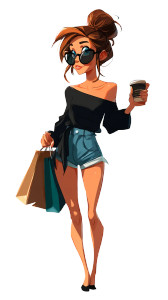 Stylish Shopping Woman Vinyl Car Decal Sticker – Waterproof & UV-Resistant 8" Stylish Shopping Woman Vinyl Car Decal Sticker – Waterproof & UV-Resistant 8"
