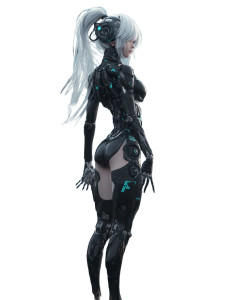Cyborg Anime Woman Vinyl Car Decal Sticker – Waterproof & UV-Resistant 8" Cyborg Anime Woman Vinyl Car Decal Sticker – Waterproof & UV-Resistant 8"