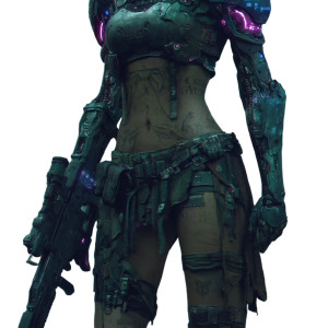 Cybernetic Soldier Vinyl Car Decal Sticker – Waterproof & UV-Resistant 8"