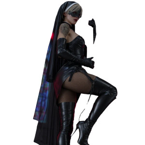 Vampire Nun Dancer Vinyl Car Decal Sticker – Waterproof & UV-Resistant 8" Vampire Nun Dancer Vinyl Car Decal Sticker – Waterproof & UV-Resistant 8"