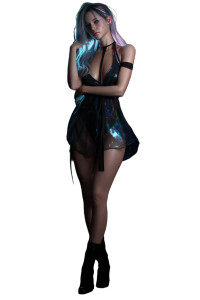 Synthetic Luminescent Woman V2 Vinyl Car Decal Sticker – Waterproof & UV-Resistant 8"