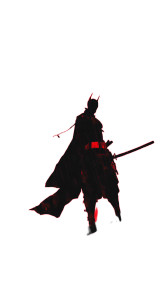Samurai-Batman Rooftop Vinyl Car Decal Sticker – Waterproof & UV-Resistant 8"
