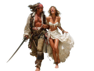 Victorious Pirate Duo Vinyl Car Decal Sticker – Waterproof & UV-Resistant 8"