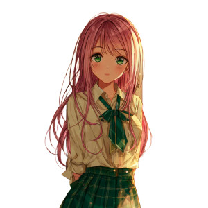 Anime Schoolgirl Sunset Vinyl Car Decal Sticker – Waterproof & UV-Resistant 8"