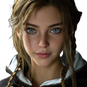 Jessica Alkirk Portrait Vinyl Car Decal Sticker – Waterproof & UV-Resistant 8"