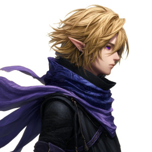 Spikey Blonde Elf Vinyl Car Decal Sticker – Waterproof & UV-Resistant 8"