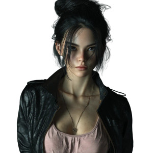 Intense Mixed Heritage Woman Vinyl Car Decal Sticker – Waterproof & UV-Resistant 8"