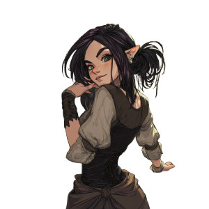 Halfling Barmaid Vinyl Car Decal Sticker – Waterproof & UV-Resistant 8"