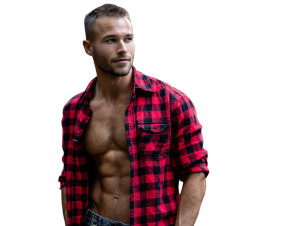 Muscular Woodsman Vinyl Car Decal Sticker – Waterproof & UV-Resistant 8"