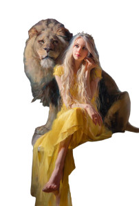 Blonde On Lion Vinyl Car Decal Sticker – Waterproof & UV-Resistant 8" Blonde On Lion Vinyl Car Decal Sticker – Waterproof & UV-Resistant 8"