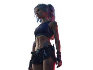 Cyberpunk Athlete V2 Vinyl Car Decal Sticker – Waterproof & UV-Resistant 8"