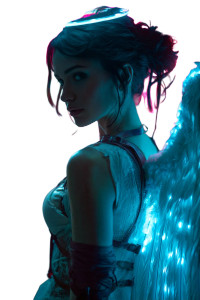 Cyberpunk Angel Vinyl Car Decal Sticker – Waterproof & UV-Resistant 8"