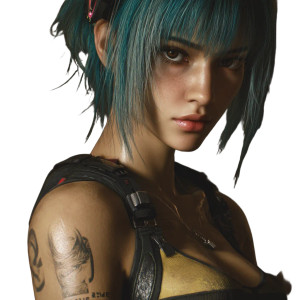 Cyberpunk Female Character V5 Vinyl Car Decal Sticker – Waterproof & UV-Resistant 8"