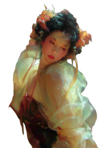 Heavenly Maiden Hanfu Vinyl Car Decal Sticker – Waterproof & UV-Resistant 8"