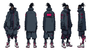 Cyberpunk Character Sheet Vinyl Car Decal Sticker – Waterproof & UV-Resistant 8"