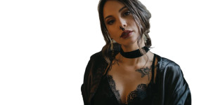 Gothic Woman Portrait V6 Vinyl Car Decal Sticker – Waterproof & UV-Resistant 8"