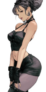 Goth Anime Bombshell V2 Vinyl Car Decal Sticker – Waterproof & UV-Resistant 8"