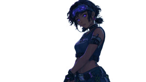 Cyberpunk Girl V9 Vinyl Car Decal Sticker – Waterproof & UV-Resistant 8"