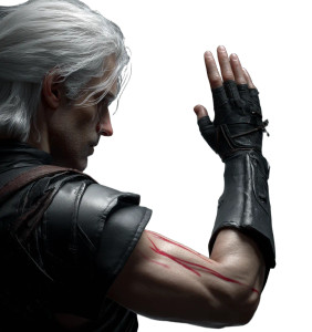 White-Haired Warrior V13 Vinyl Car Decal Sticker – Waterproof & UV-Resistant 8"