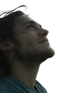 Serene Long-Haired Man Vinyl Car Decal Sticker – Waterproof & UV-Resistant 8"