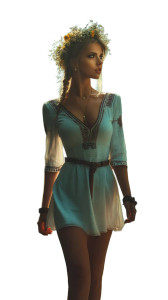 Slavic Girl V2 Vinyl Car Decal Sticker – Waterproof & UV-Resistant 8"