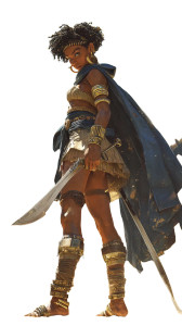 Nubian Warrior Woman Vinyl Car Decal Sticker – Waterproof & UV-Resistant 8"