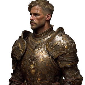 Golden Rune Knight Vinyl Car Decal Sticker – Waterproof & UV-Resistant 8"